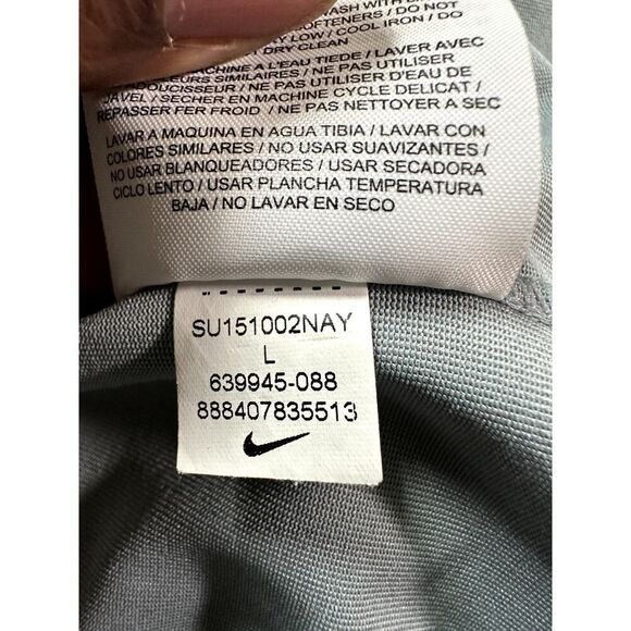 Nike Golf Tour Performance Dri Fit Grey Striped Polo Shirt Mens Large Dri-Fit - Picture 8 of 8